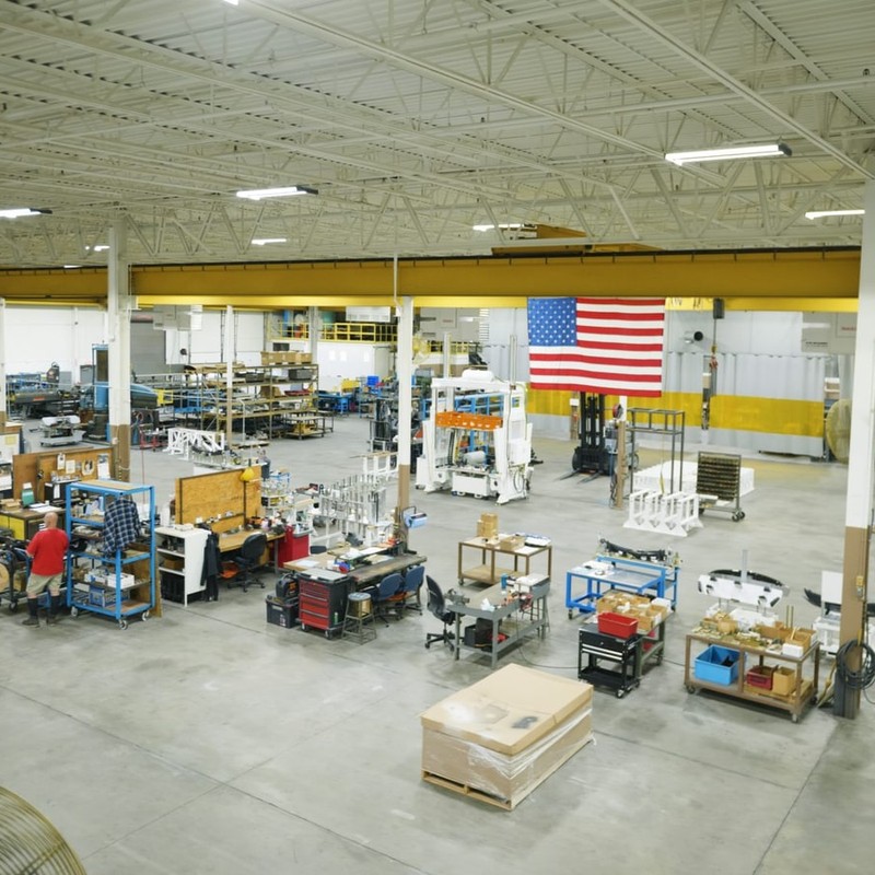 Automated assembly cell layout at Hill Machinery, Grand Rapids MI